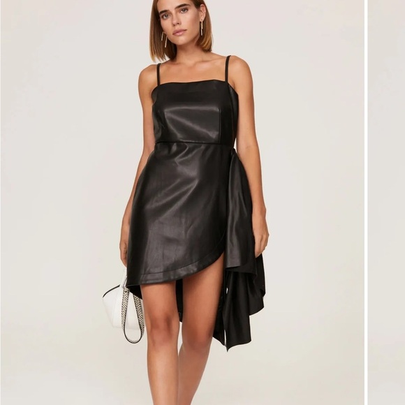 Osman Yousefzada x RTR Faux Leather Ruffle Mini 14 - Picture 1 of 11